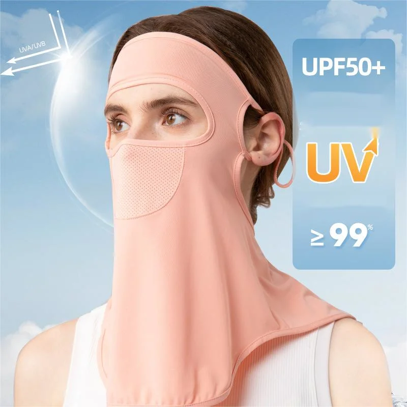 Neck and Head Cover Ice Silk Sunscreen Face Mask for Driving