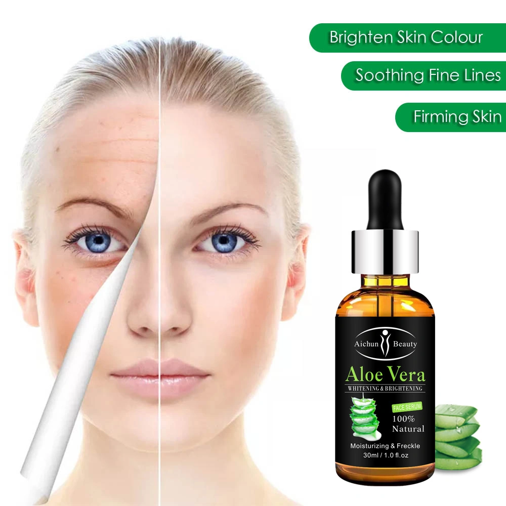 Aichun Aloe Vera Moisturizing Oil Control Lightening Acne Seal Melanin Repair Skin Facial Essence Serum