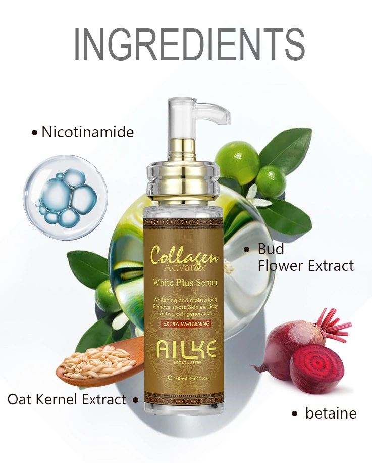 Skin Care Private Label Natural Collagen Moisturizing Kojic Acid Remove Spots Whitening Face Serum
