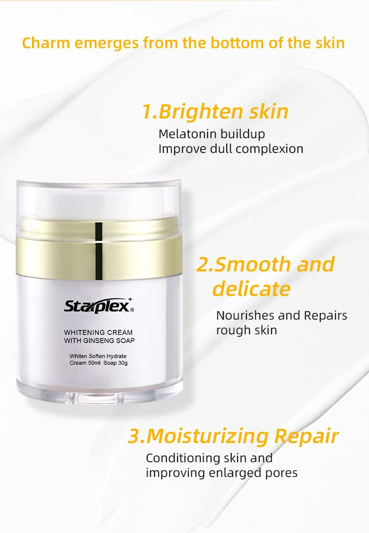 Hot Sale Skin Care Set Deep Cleansing Honey Soap and Herbal Ginseng Lightening Face Cream