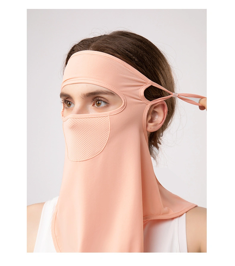 Neck and Head Cover Ice Silk Sunscreen Face Mask for Driving