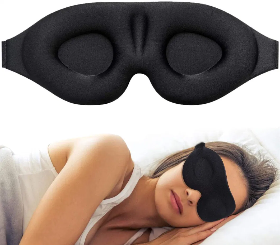 Sleep Eye Mask for Men Women, 3D Contoured Cup Sleeping Mask & Blindfold, Concave Molded Night Sleep Mask, Block out Light, Soft Eye Shade Cover
