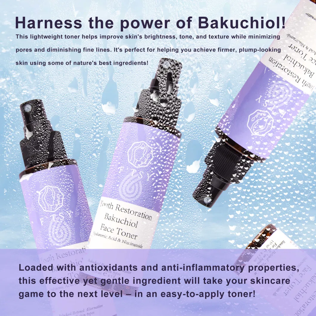 Hot Sale Brightening Anti Aging Hydrating Bakuchiol Facial Toner