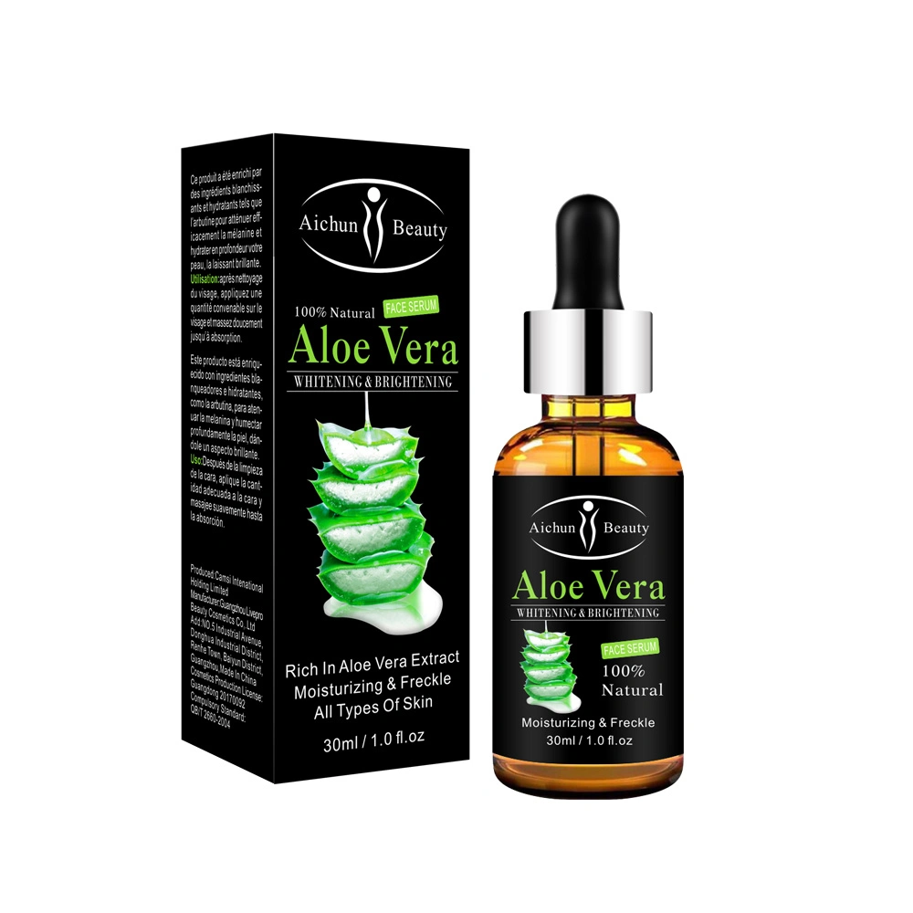 Aichun Aloe Vera Moisturizing Oil Control Lightening Acne Seal Melanin Repair Skin Facial Essence Serum