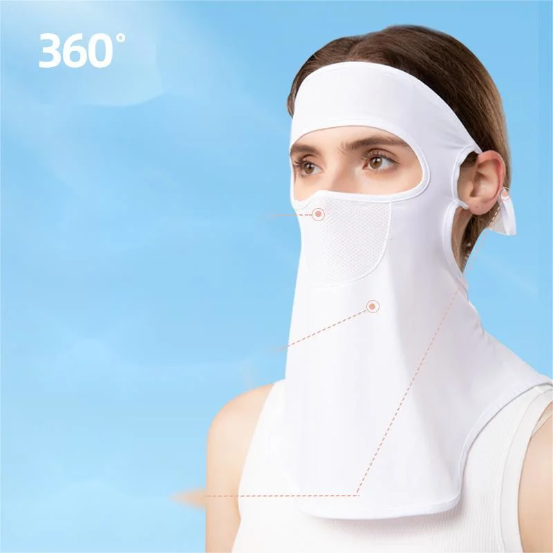 Neck and Head Cover Ice Silk Sunscreen Face Mask for Driving