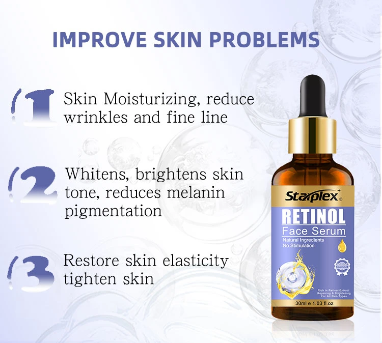 OEM/ODM Private Label Anti Wrinkle Facial Serum Organic Anti-Aging Whitening Face Care Retinol Serum