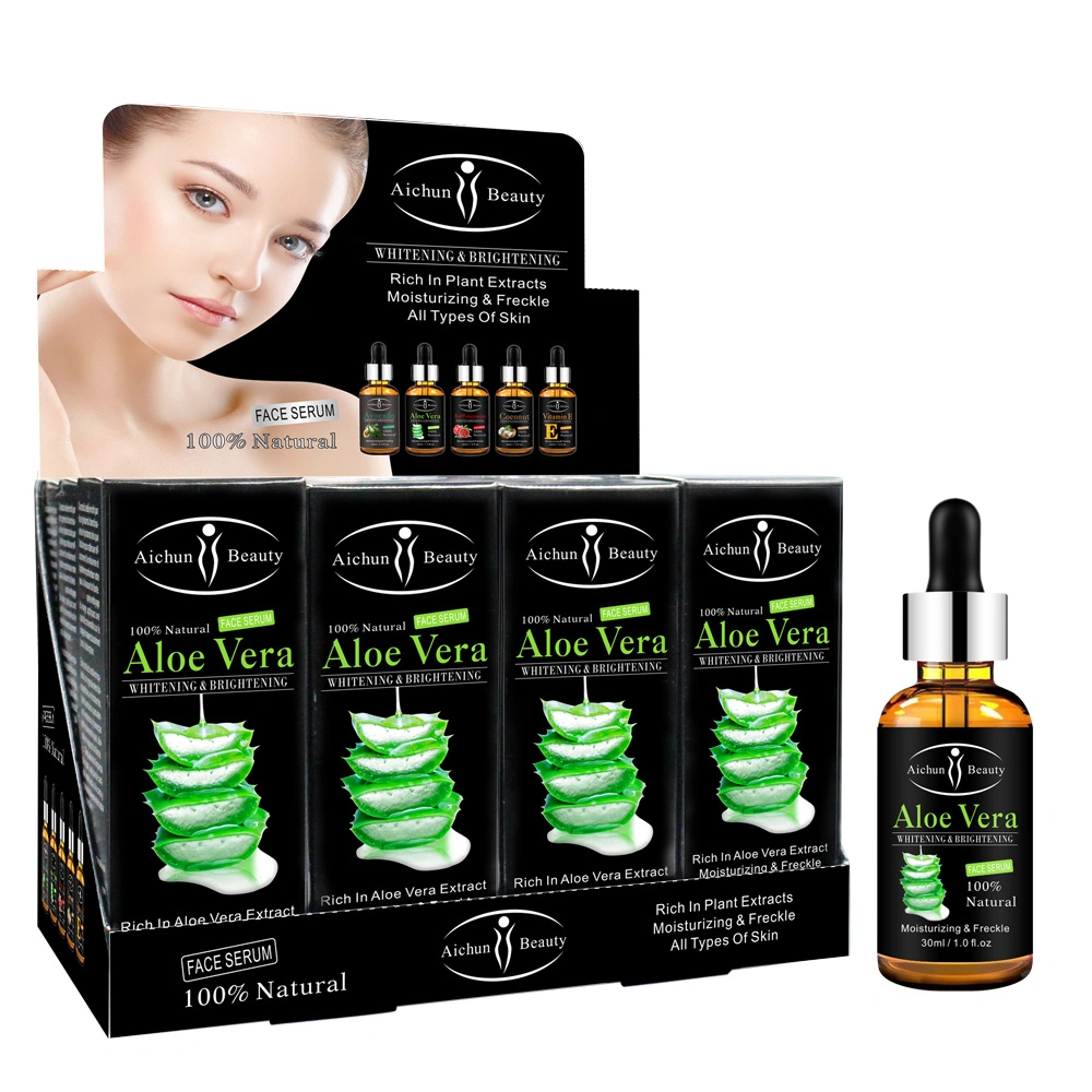 Aichun Aloe Vera Moisturizing Oil Control Lightening Acne Seal Melanin Repair Skin Facial Essence Serum