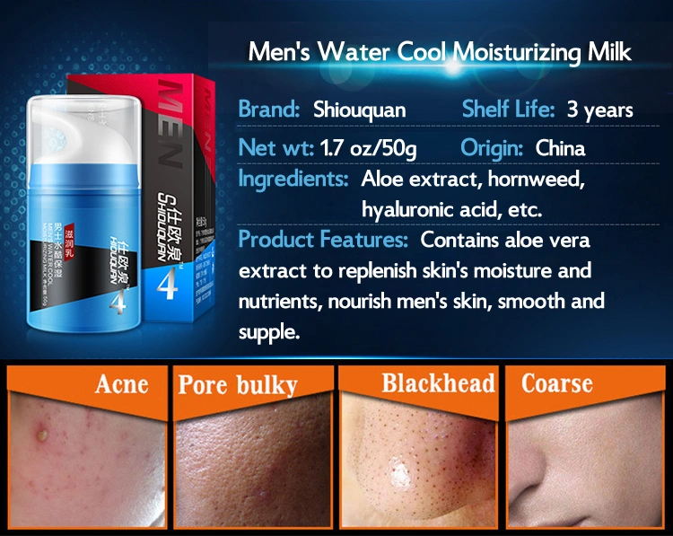 Men′s Moisturizing Face Cream+Deep Cleansing Cream Man Skin Care Anti Aging Day Cream Serum Anti Wrinkle Oil-Control Whitening