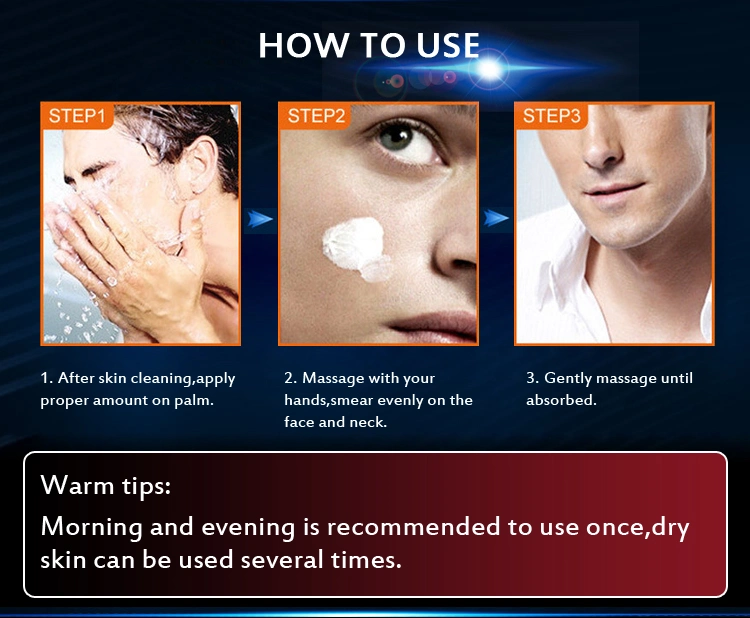 Men′s Moisturizing Face Cream+Deep Cleansing Cream Man Skin Care Anti Aging Day Cream Serum Anti Wrinkle Oil-Control Whitening