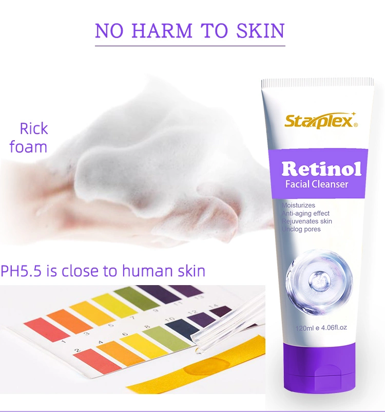 Wholesale Face Care Deep Clean Face Wash Skin Whitening Facial Wash Anti-Aging Cleanser Retinol Facial Cleanser