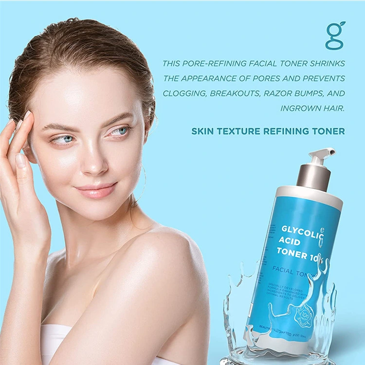 Professional Custom Anti-Aging & Acne Glycolic Acid Toner for Face 10% Aha