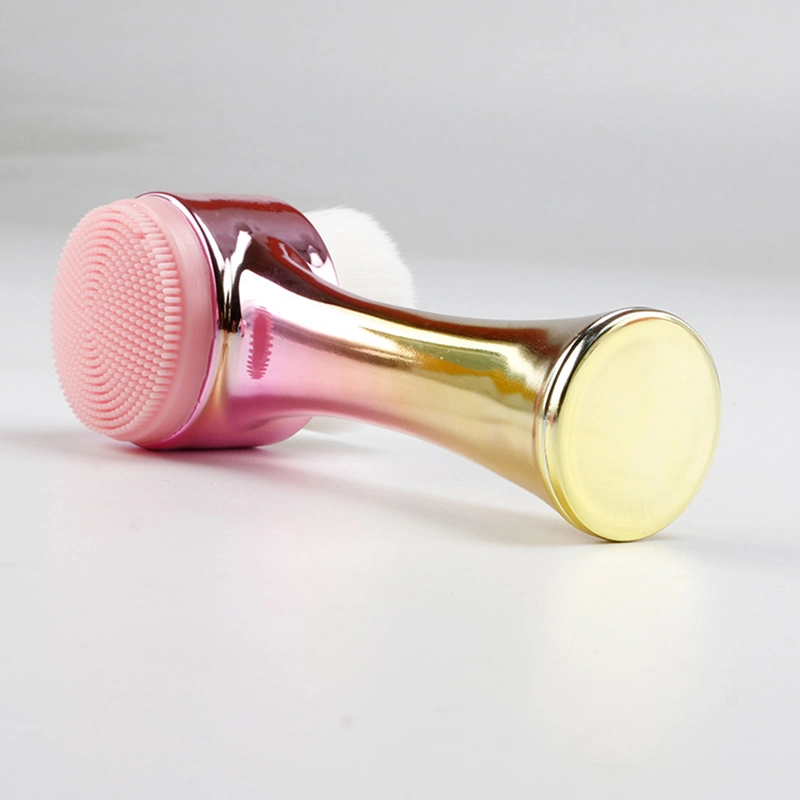 Double Sided Silicone Skin Care Tool Facial Cleaniser Brush Face Cleanser Vibration Facial Massage Washing Product