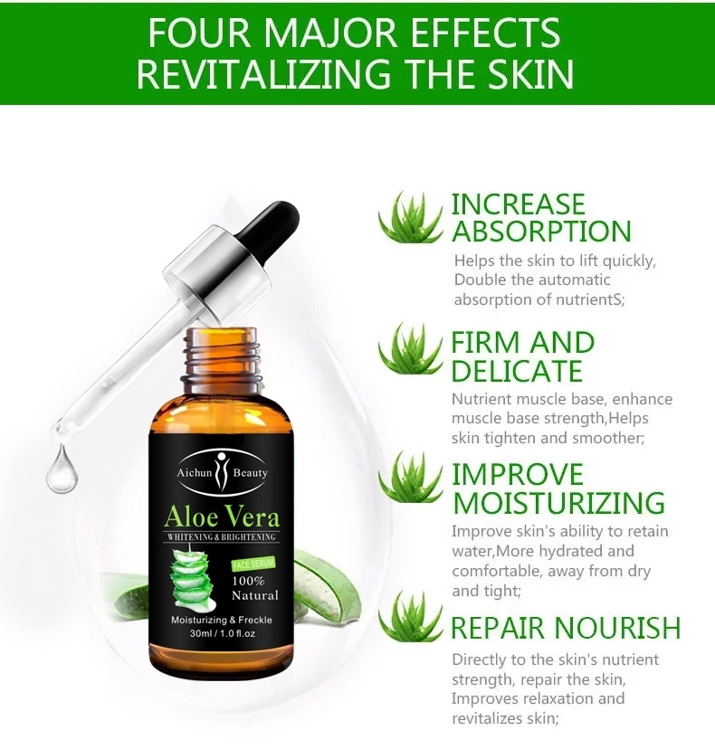 Aichun Aloe Vera Moisturizing Oil Control Lightening Acne Seal Melanin Repair Skin Facial Essence Serum