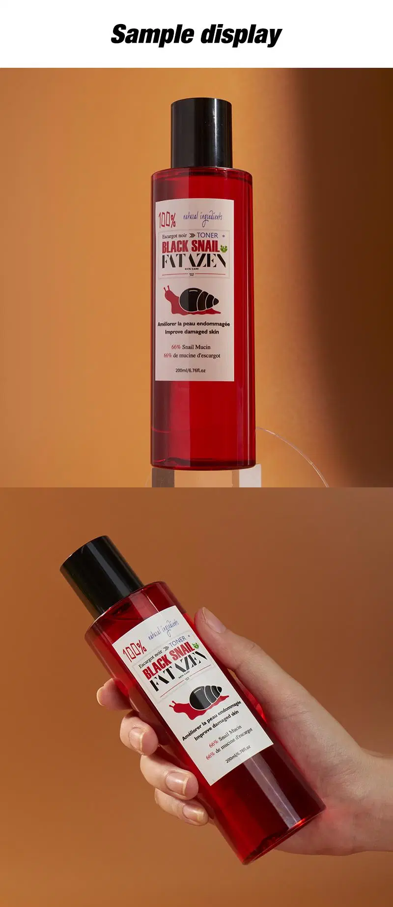 Anti-Aging Snail Toner Water Spray Skin Care Products Long Lasting Moisturizing Ton