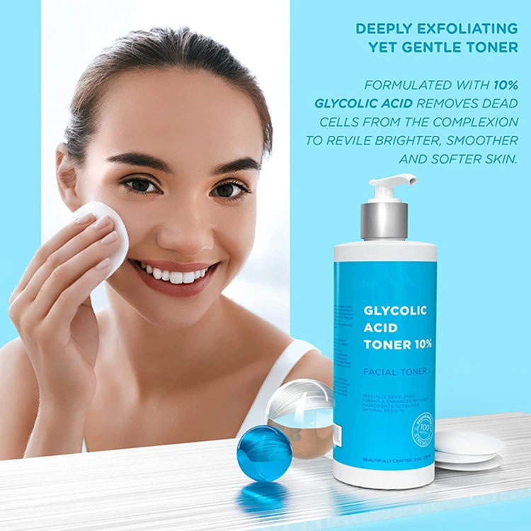 Professional Custom Anti-Aging & Acne Glycolic Acid Toner for Face 10% Aha