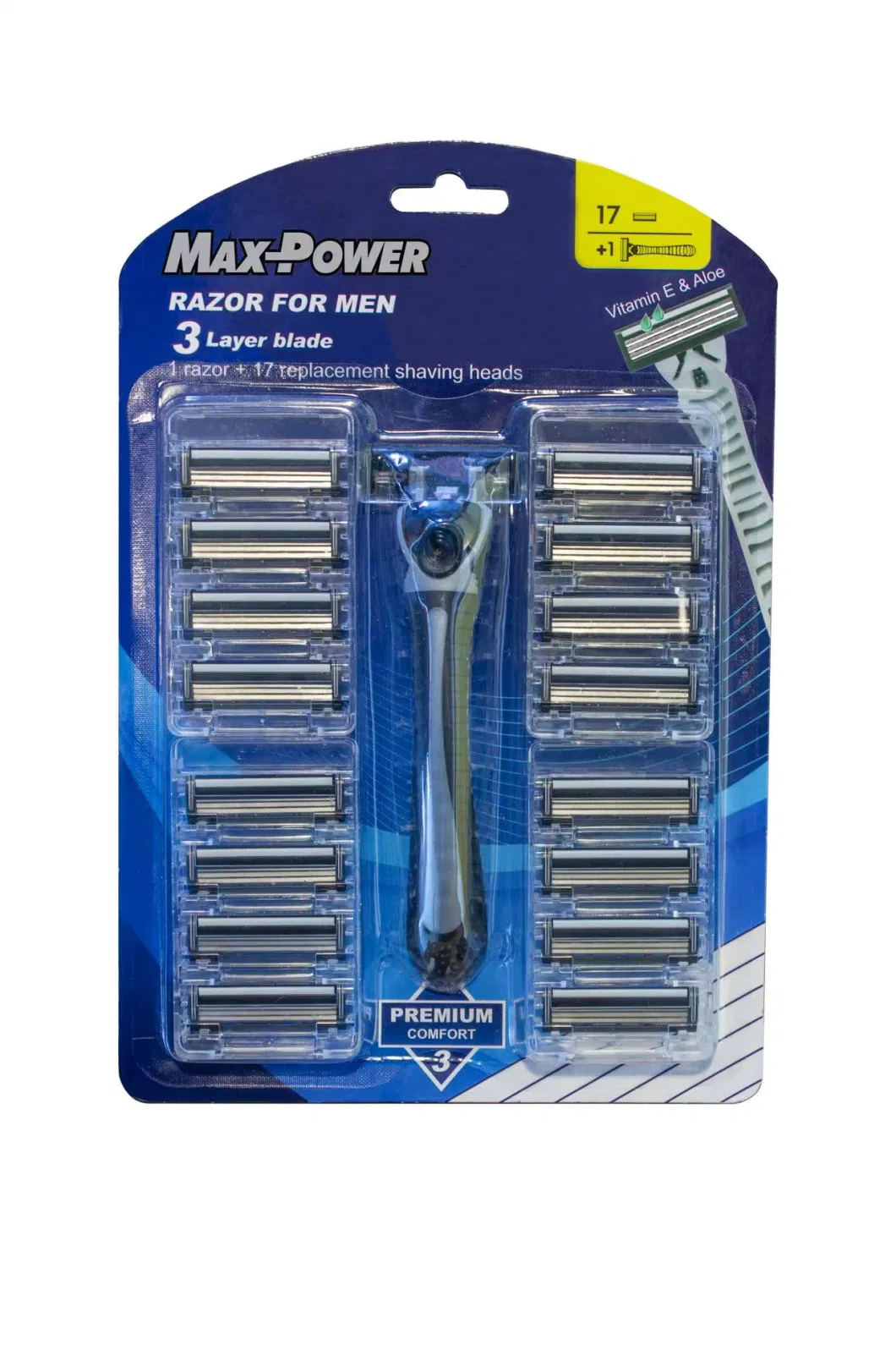 Shaving Multi-Layer Blade Stainless Steel Triple Blade Disposable Men′ S Razor