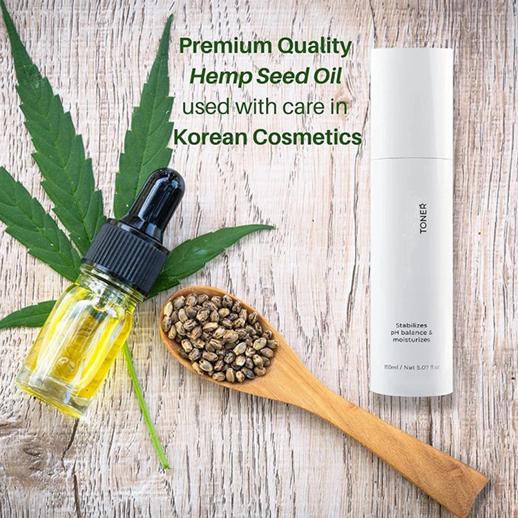 Korean Facial Toner with Hemp Seed Oil for Hydrating & Moisturizing
