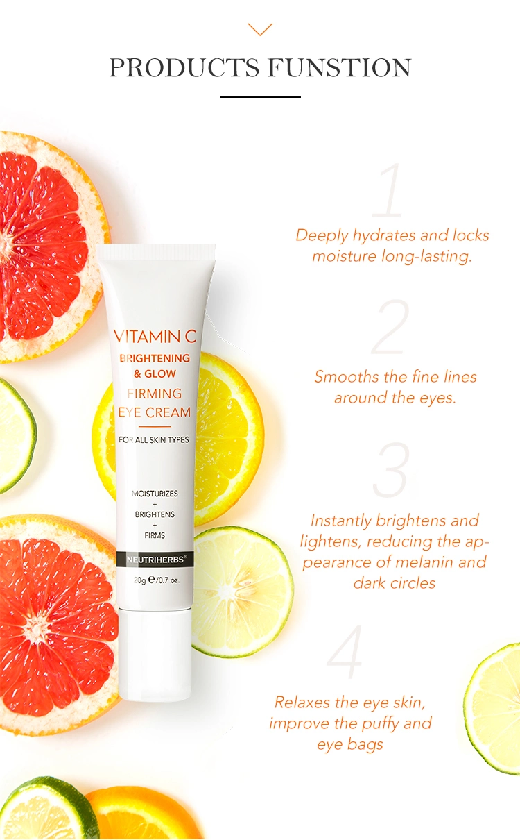 Skin Care Private Label Vegan Organic Vitamin C Brightening Eye Cream