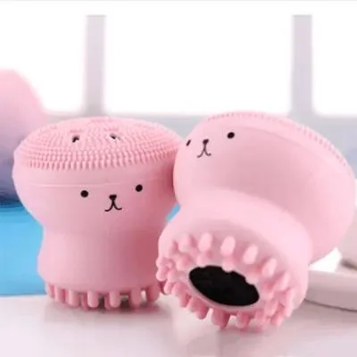 Octopus Double Head Facial Scrubber Silicone Facial Cleanser Brush