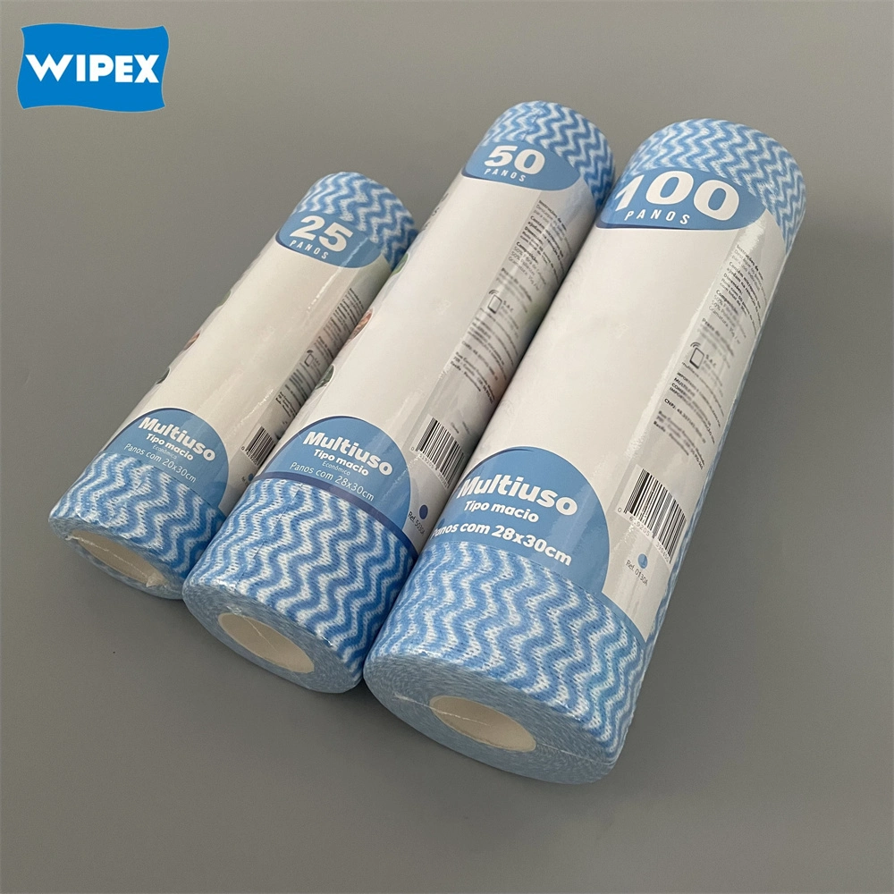 300m Spunlace Non-Woven Household Jumbo Cleaning Wipes Brazil Panos Multiuso Rolo