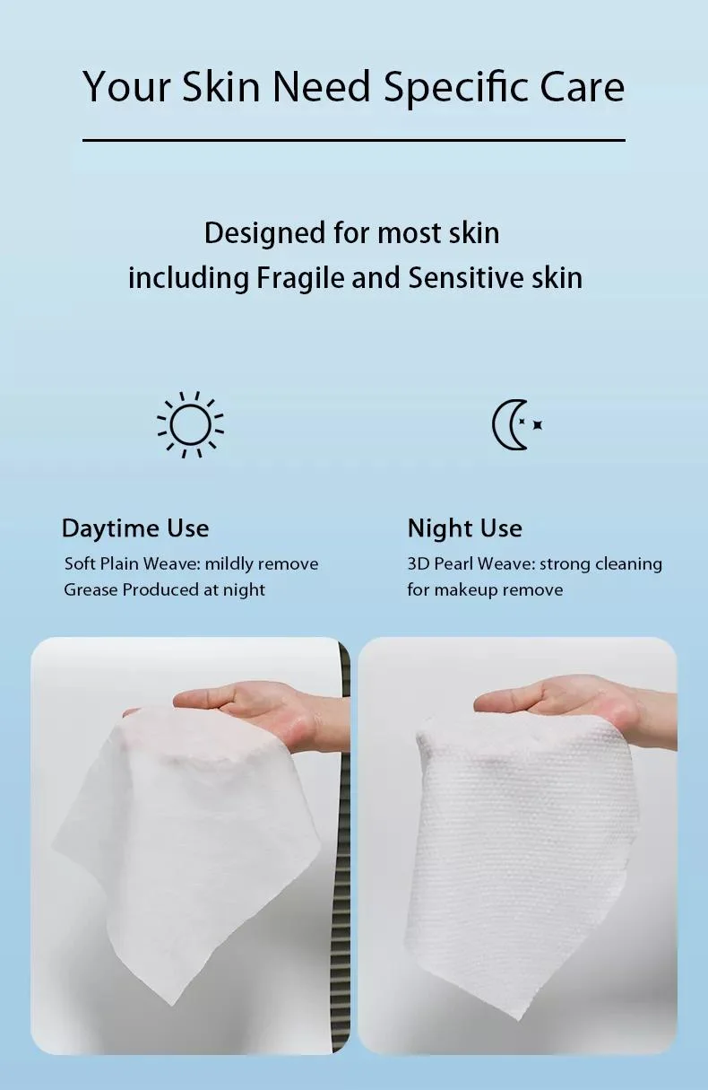 Disposable Cotton Tissues Makeup Removing Chemical Free Face Towel Wet Wipes