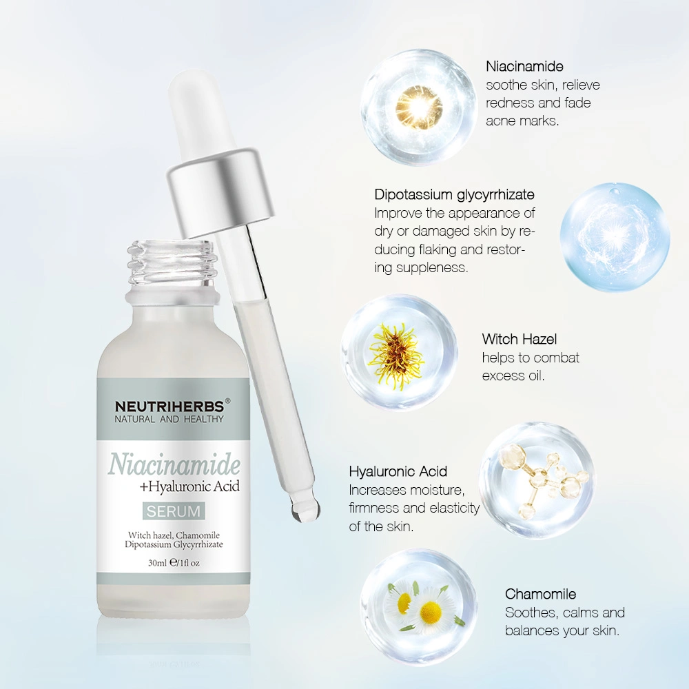 Private Label Whitening Skin Minimizing Large Open Clogged Pore Niacinamide Serum