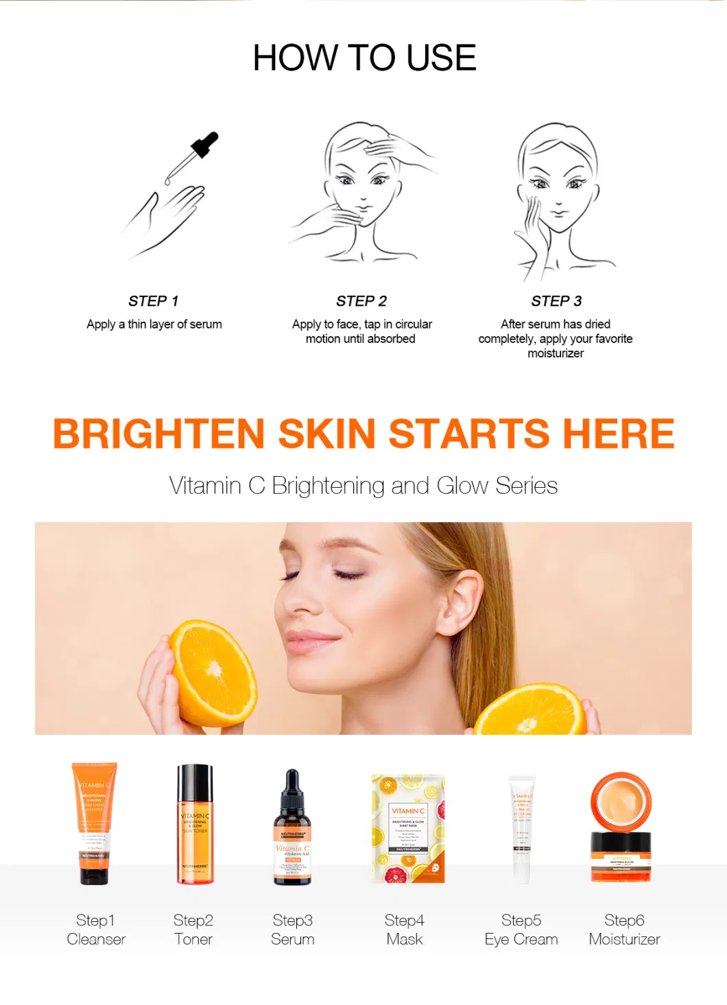 Beauty Anti Aging Eye Illuminating Vitamin C Serum with Hyaluronic Acid