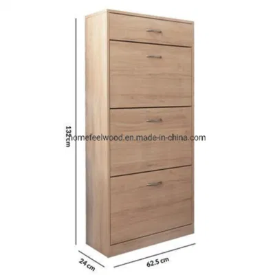 Torino Narrow Oak Wood Effect Shoe Storage Cabinet (HF-FN320)