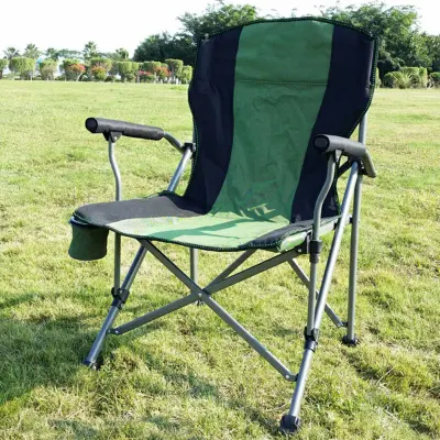 Deluxe Camping Folding Chair Durable Beach Chair Lawn Chair