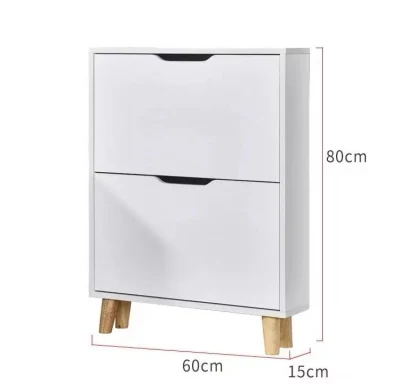 Ultra Thin Flip Door Shoe Cabinet with 4 Legs