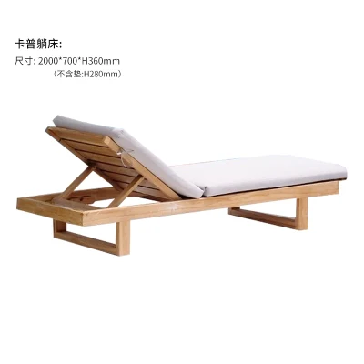 White Color Single Size Lounge Chair with Cushion Outdoor Garden Hotel Best Choice Sun Loungers