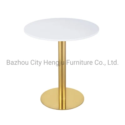 Modern Luxury Round Dining Table Set 4 Seater 6 8 Dining Room Furniture Dining Table Set Glass Top Bar Table Stainless Steel Wedding Use