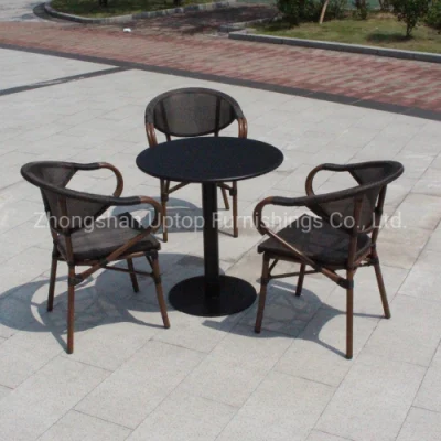 Rattan Indoor and Outdoor Bamboo Style Dining Table and Chair