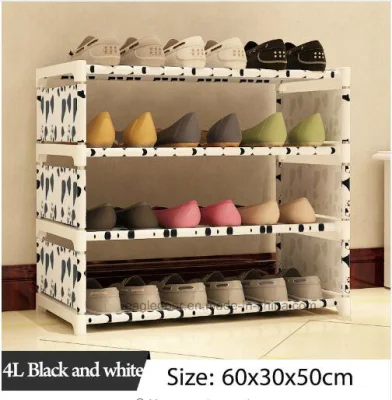 Shoe Cabinet Shoes Racks Storage Large Capacity Home Furniture DIY Simple Portable Shoe Rack (FS-06J)