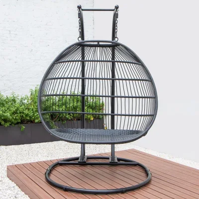 Rope Woven Hanging Patio Swing Egg Chair Rattan Pod Outdoor Furniture Egg Chair