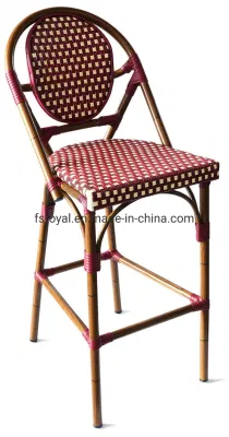 Restaurant Mini Outdoor Black Green Red Cheap White Rattan High Furniture Bar Chairs