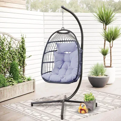 Foshan Folding Hanging Egg Garden with Cheap Price Patio Hammock Swing Chair