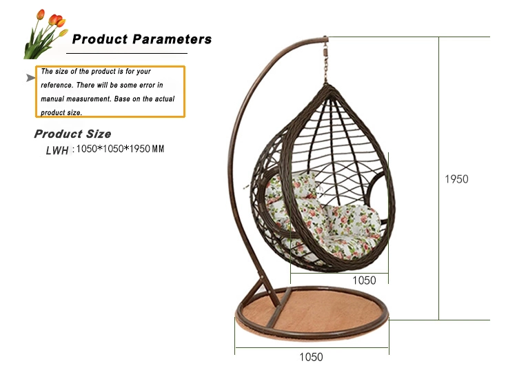 Cheap Price Indoor Outdoor Modern Hanging Swing Chair Bamboo Patio Rattan Wicker Egg Swing Chair