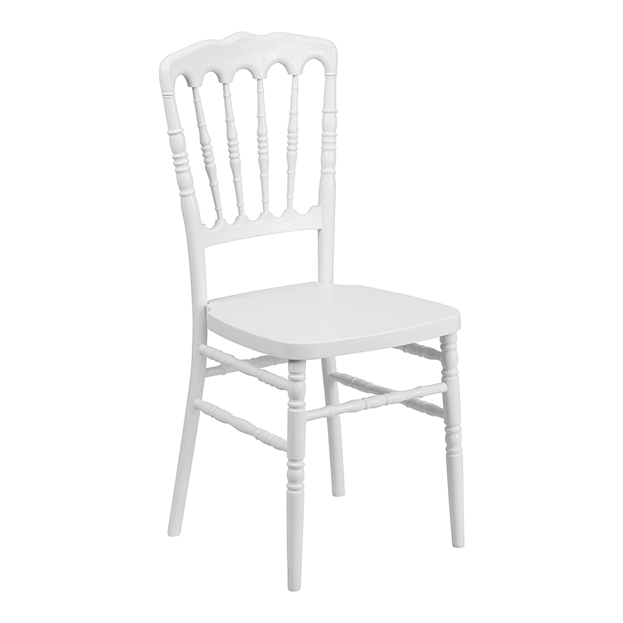 Low Price Event Rental Adult Resin Napoleon Chair White Modern