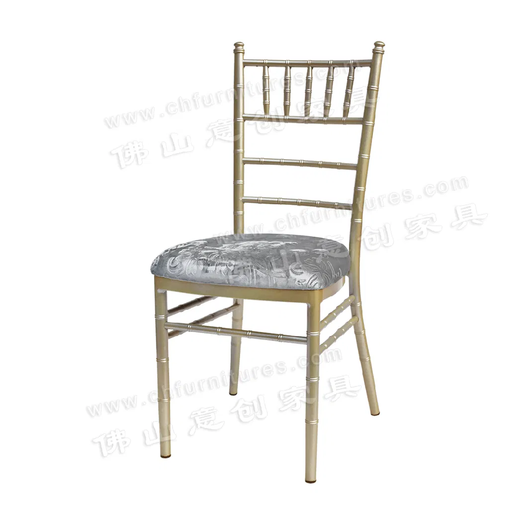 Modern Outdoor Hotel Banquet Wedding Lawn Aluminum Bamboo Chair