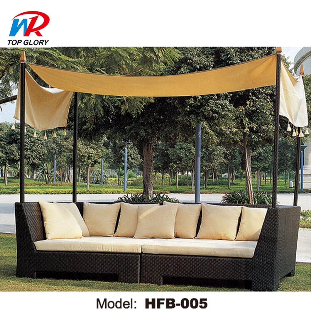 UV-Resistant PE-Rattan Folding Outdoor Beach Sun Lounger Chaise Lounger (TG-JW92)