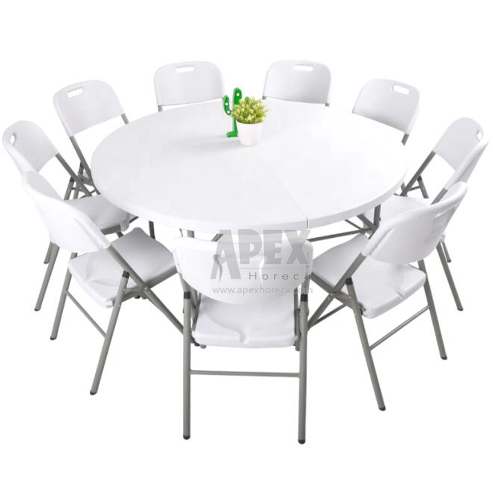 Garden Patio Round Folding Dining Wedding Table for Party Events