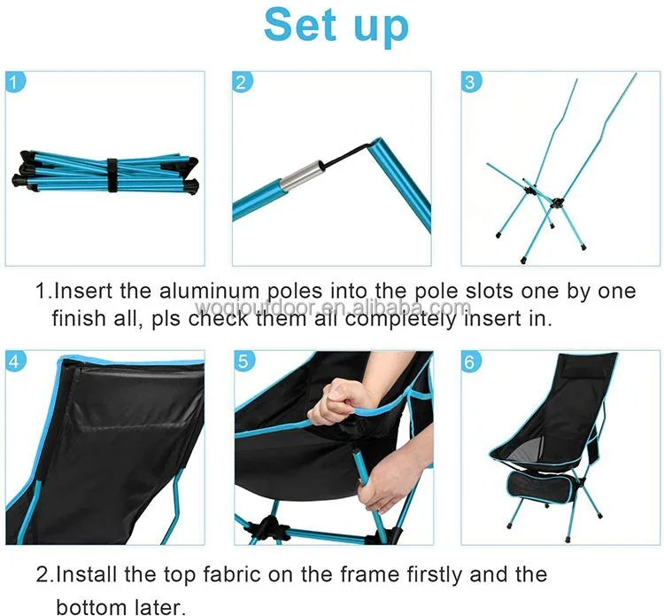 Woqi Customized Outdoor Lightweight Leisure Lawn Chair, Foldable Beach Camping Chair