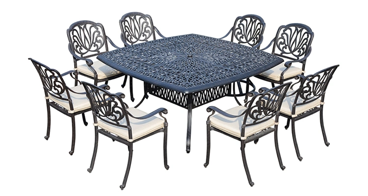 Cast Aluminum Patio Furniture Outdoor Garden Furniture Elizabeth 6 Seater Dining Set