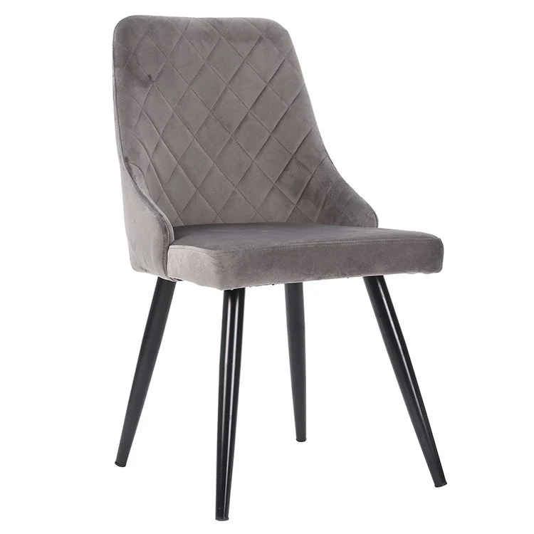 Retro Furniture Upholstered Dining Armchairs Dark Grey PU Side Chair