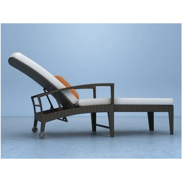 Aluminum Lounge Chair PE Weaving Ratten Waterproof Durable Outdoor Chaise Lounge