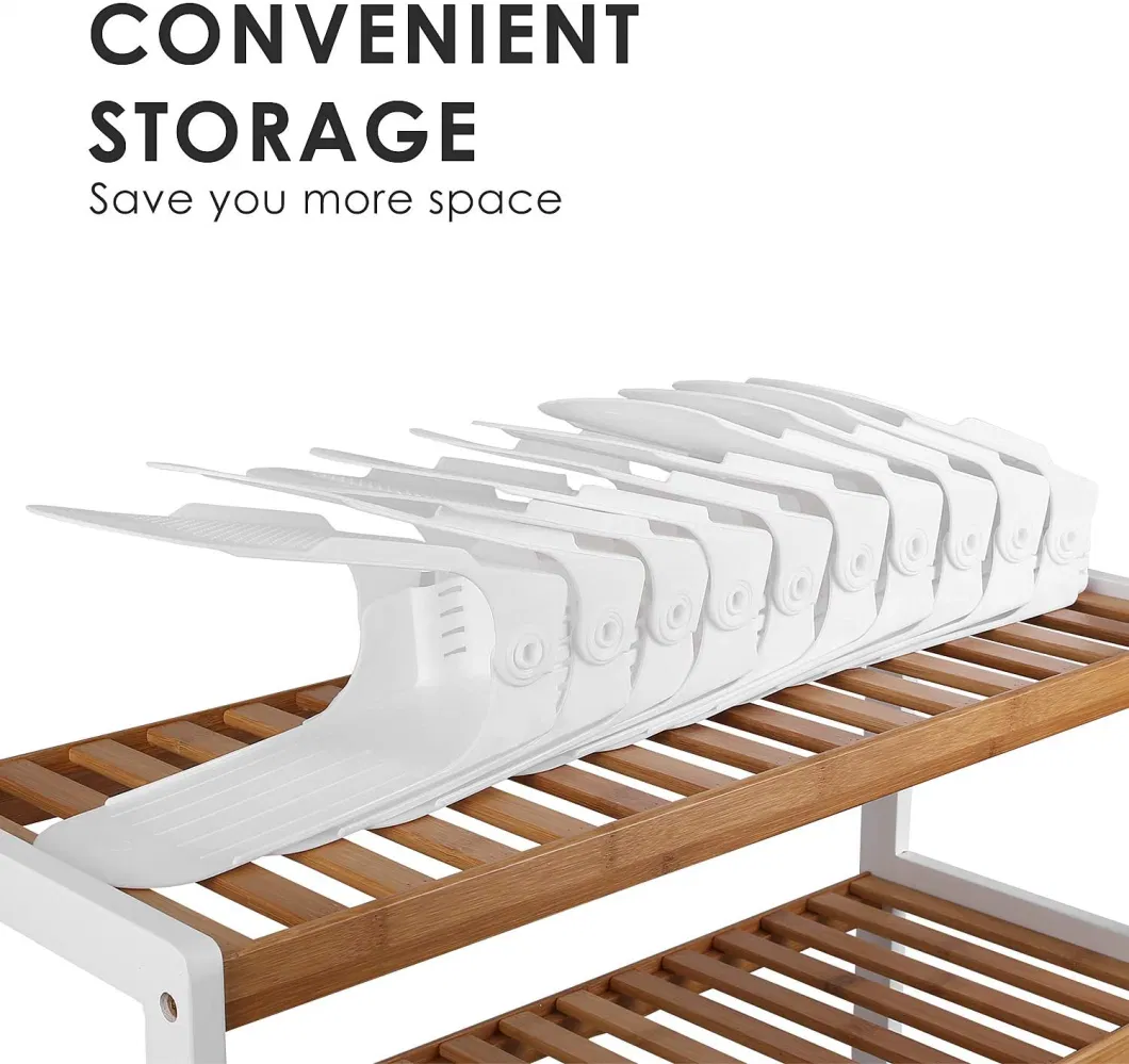 4-Step Adjustable Double Layer Stack - Space Saving Shoe Storage Rack Holder