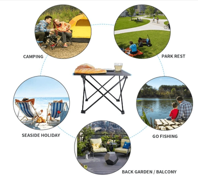 Modern Design Portable Foldable Camping Folding Aluminum Table