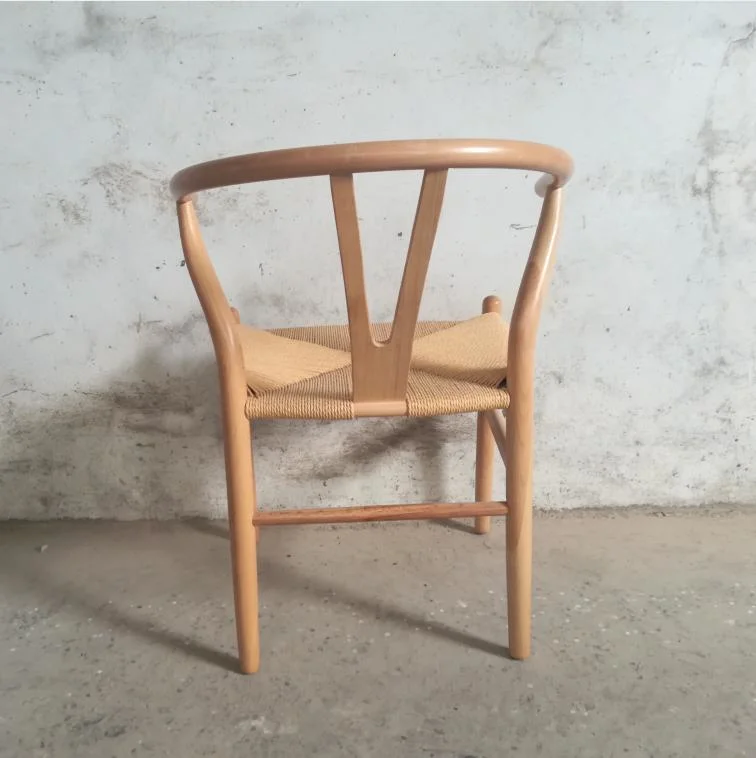 Black Hans Wegner Chair Y Wishbone Chair with Armrest