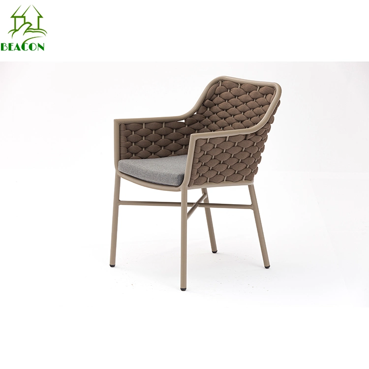 Modern Balcony Garden Chair Outdoor Waterproof Fabric Woven Rope Outdoor Chair with Coffee Table Set Patio Outdoor Furniture Dining Chairs